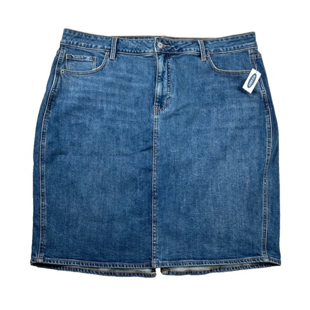 Old Navy Skirt Womens 20 Plus‎ Denim Cowboy Western Classic 5-Pocket Jean Pencil